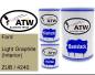 Preview: Ford, Light Graphite (Interior), ZUB / 4240: 500ml Lackdose + 500ml Klarlack + 250ml Härter - Set, von ATW Autoteile West.